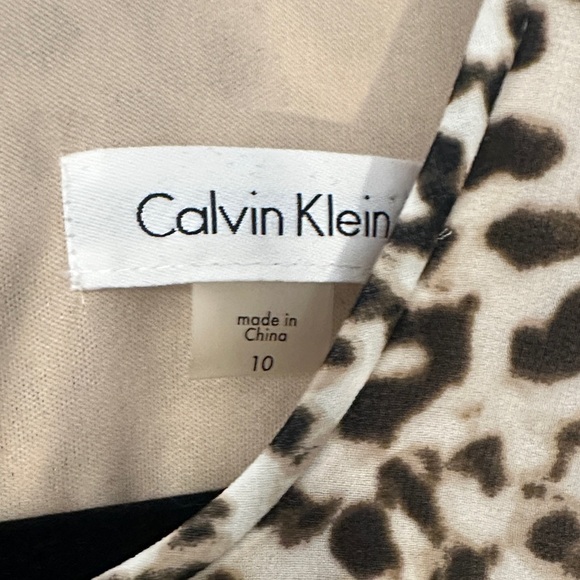 Calvin Klein Animal Print Sleeveless Dress - Picture 2 of 5